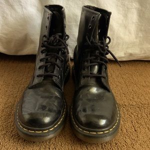 Women’s 1460 black patent Dr. marten boots